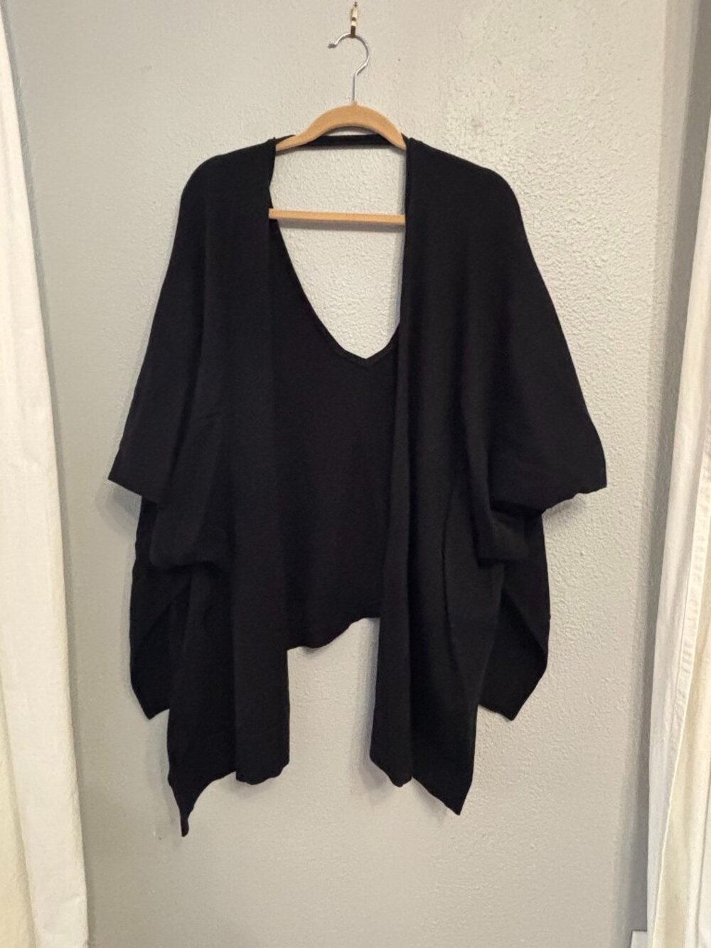 lululemon Black Open Back Draped Cardigan